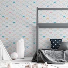 Imagem de Papel De Parede Adesivo Jovem Corações N06252 0,58X3,00M