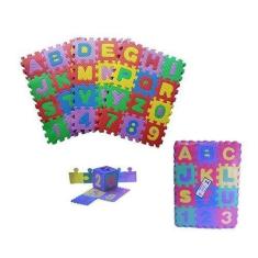 Imagem de Tapete Infantil Eva Numeros Letras 36 Peças 9cmx7mm - 20 Comercial