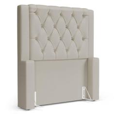 Imagem de Cabeceira Atena Para Cama Box Solteiro 90cm Capitonê Com Frame Sintético Bege - Desk Design