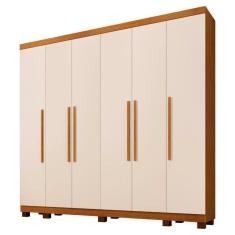 Imagem de Guarda Roupa Atlanta 6 Portas 6 Gavetas Em Mdp Benetil Móveis Cinamomo Com Off White