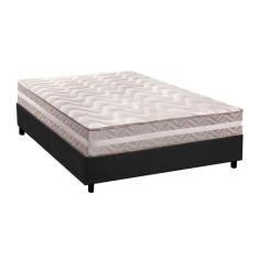 Imagem de Cama Box Casal: Colchão Ortopédico Paropas D33/Ag65 Confort + Base Crc Suede Gray(138X188)