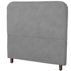 Imagem de Cabeceira Casal Queen Estofada para Cama Box Lizza Veludo Cinza