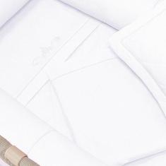 Imagem de Jogo De Lençol Berço Desmontável 3 Peças Big Arabesco Branco - Tropica