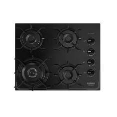 Imagem de Cooktop 4 Bocas Tripla Chama Preto a Gás em Aço Inox e Trempes em Ferr