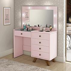 Imagem de Penteadeira camarim com espelho e led Luapa Móveis Luna Rosê