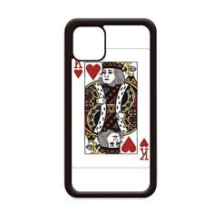Imagem de Capa com estampa de cartas de baralho de coração K para iPhone 12 Pro Max para Apple Mini Mobile Case Shell
