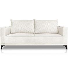Imagem de Sofa Nori 3 Lugares Pes De Ferro 200cm Linho Boucle 3300 Ezz