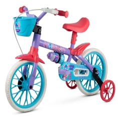 Imagem de Bicicleta Aro 12 Rodinhas Stitch Bike Disney C/ Garrafinha