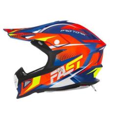 Imagem de Capacete Para Piloto Moto Trilha Motocross Pro Tork Fast Fantasy Azul 