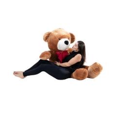 Imagem de Urso De Pelúcia Gigante Teddy 1,70m - 307 - Luck Baby , Mel com laço v