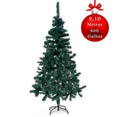Imagem de Arvore de Natal 2,10 metros 450 Galhos Cheia Pinheiro Luxo - KLIZZ