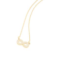 Imagem de Colar Rommanel Banhado Ouro Pingente Infinito Com Zircônias