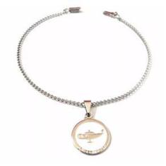 Imagem de Pulseira Aço Inox Enfermagem Detalhe Branco