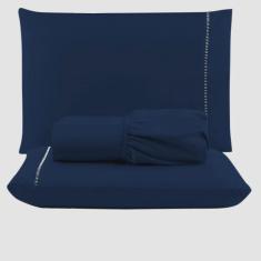 Imagem de Jogo De Lençol Peletizado 400 Fios Queen 3 Peças - Casa - Hotel - Pousada - Royal