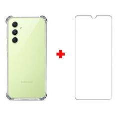 Imagem de Capa Anti Impacto Para Galaxy A24 Clear + Pelicula Vidro - Mustang