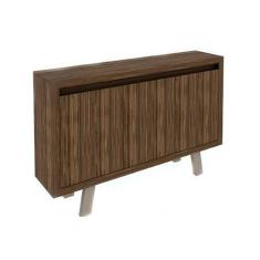 Imagem de Balcão De Escritório Me4120 C/ 3 Portas Nogal - Tecno Mobili