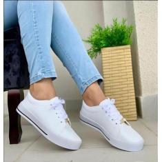 Imagem de Tênis Casual Preto e Branco com Listra Preta - Vanessa Fashion , Branc