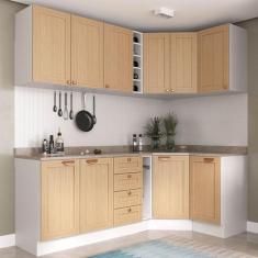 Imagem de Cozinha Modulada 8 Peças com Tampo 4 Aéreos e 4 Balcões Arizona Cabeca