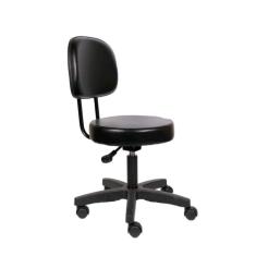 Imagem de Cadeira mocho com encosto secretaria com L duplo  com regulagem de altura corano preto