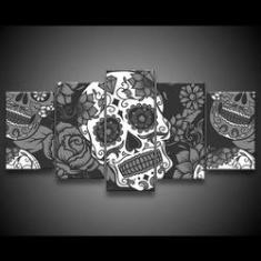 Imagem de Quadro Decorativo 129x63 Sala Quarto Caveira Mexicana P 1