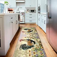 Imagem de Tapete Passadeira Galo Antiderrapante-Bege-60 x 180