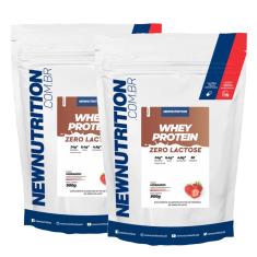 Imagem de Kit 2x Whey Protein Zero Lactose 900g New Nutrition