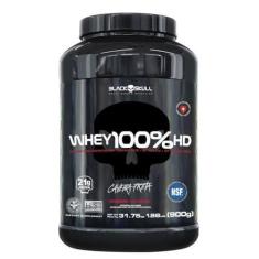 Imagem de Whey 100% Hd Morango 900G, Black Skull