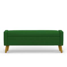 Imagem de Recamier Bau Londres 1,20m Suede Verde - Clique Decor - Clique decoraç