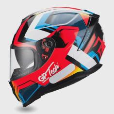 Imagem de Capacete Moto Gp Tech Ultra Sv Fusion V2 Integral Fechado Vermelho / Azul