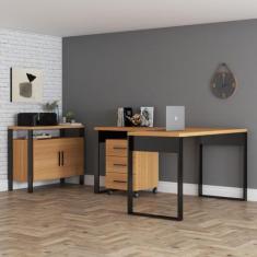 Imagem de Conjunto Home Office 3 Peças 100% Mdf Pratice - Pradel