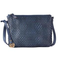 Imagem de VILENCA HOLLAND Bolsa tiracolo de couro genuíno para mulheres, bolsa de escritório casual moderna com alça ajustável, Azul marino