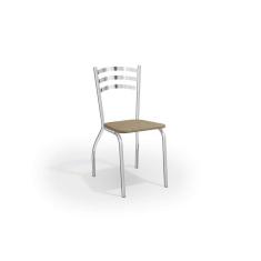 Imagem de Conjunto 2 Cadeiras Metal Portugal Kappesberg Cromado/Capuccino