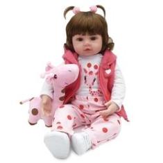 Bebê Reborn Boneca Anny Doll Baby Macacão Babador Cotiplás com o Melhor  Preço é no Zoom