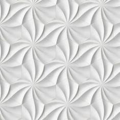 Imagem de Papel De Parede 3d Adesivo Lavável Geométrico Flores AutoRelevo