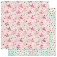 Papel para Scrapbook Litoarte Borboletas e Flores SD-1016