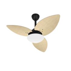 Imagem de Ventilador de Teto Preto Turbo Winds 3 Pás Palha Ventax 110V