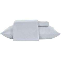 Imagem de Jogo De Cama Casal De Poliéster Jolitex 300 Fios Toque De Seda Cinza 4