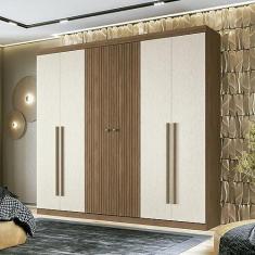 Imagem de Guarda Roupa Buriti 06 Portas Jatobá/areia