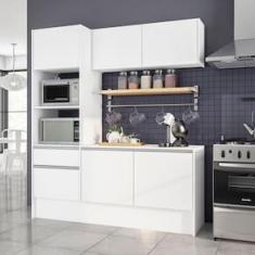 Imagem de Cozinha Compacta Politorno Mov Evora MDP com 6 portas, 1 Gaveta e 1 Prateleira - 182cm de largura