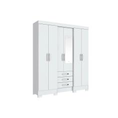 Imagem de Guarda Roupa 6 Portas E 3 Gavetas C Espelho Briz B23 Branco Henn