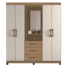 Imagem de Guarda Roupa Casal Capela Nature Off White - Móveis Leão