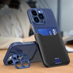 Imagem de Para iPhone 14 Pro Max Suporte Invisível Slot para Cartão Capa de Telefone Para iPhone 13 11 12 Pro Max 14 Plus Lente de Metal Capa Protetora da Câmera, T7, Para iPhone 13