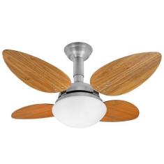 Imagem de Ventilador de Teto Jet Pétalo Venti-delta Prata 4Pás Freijó 220V+Contr