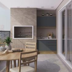 Imagem de Cozinha Modulada Viena 2 Peças 1 Armário Aéreo 1 Balcão Para Varanda Herval Edez