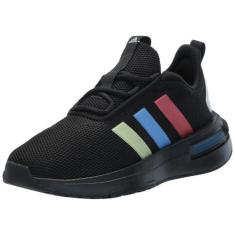 Imagem de adidas Tênis infantil unissex Racer Tr23 (criança pequena), Preto/prata metálico/preto, 17