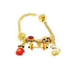 Imagem de Pulseira com Berloques Folheado Ouro tema Fitness