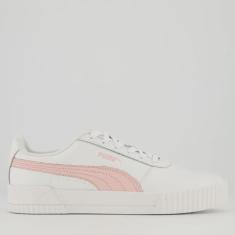 Imagem de Tênis Puma Carina L Bdp Feminino Branco E Rosa