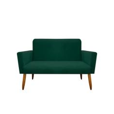 Imagem de Namoradeira Decorativa Malibu 2 Lugares Suede Verde Militar