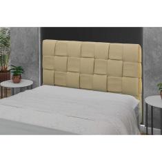 Imagem de Painel de Cama Box Estofada Cabeceira Ravena Plus Casal 140 Creme - Simbal