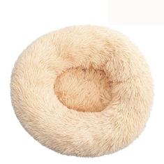 Imagem de Cama calmante para cães pequenos – Cama lavável para animais de estimação pequenos, cama de gato de pelúcia redonda antiansiedade, serve para animais de estimação, diâmetro 81 cm